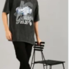 Men Graphic Printed Round Neck Cotton Oversized T-shirt