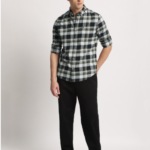 Men Checked Slim Fit Button-Down Collar Casual Shirt
