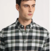 Men Checked Slim Fit Button-Down Collar Casual Shirt