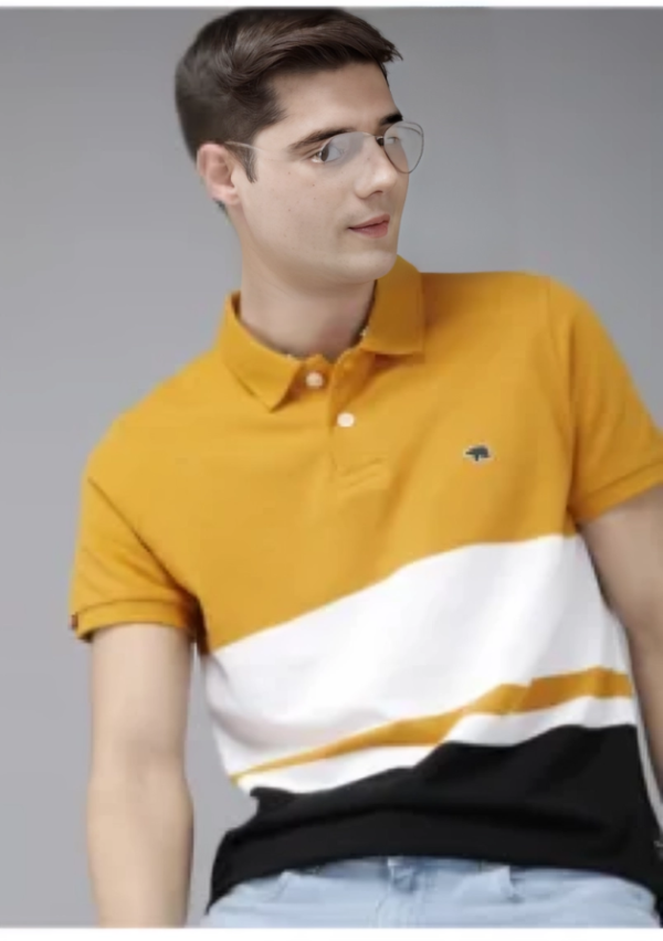 Men Mustard Pure Cotton T-shirt